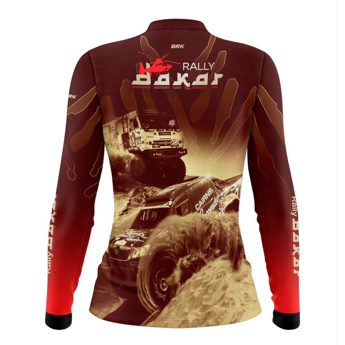 Camisa Feminina Brk Rally Dakar Vermelha com Proteção Solar UV50+