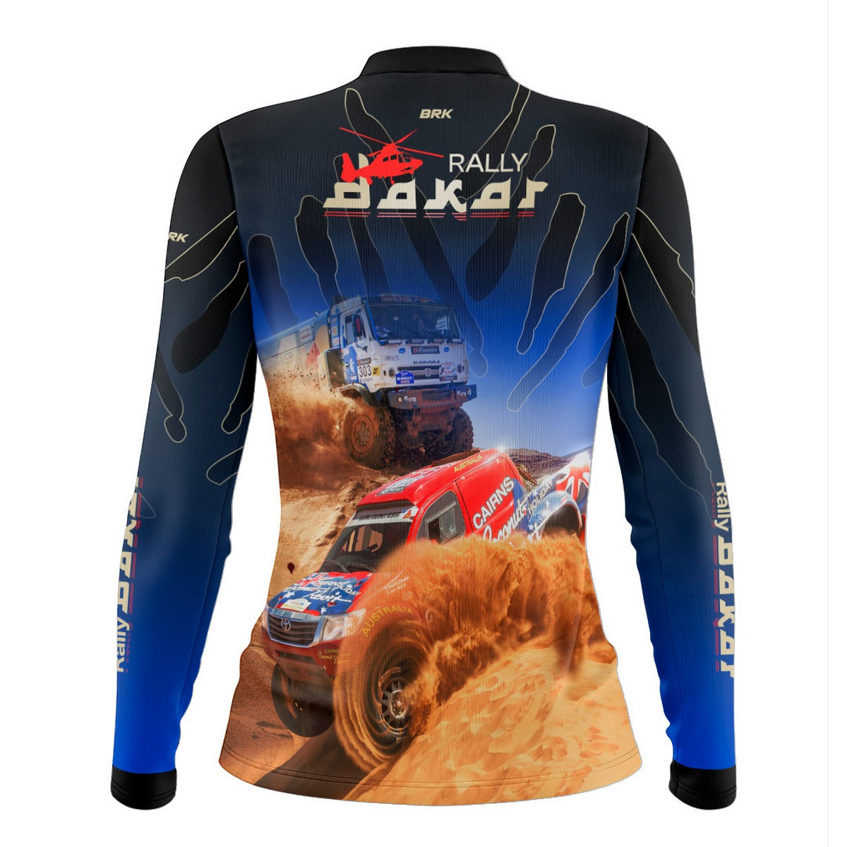 Camisa Feminina Brk Rally Dakar Azul com Proteção Solar UV50+