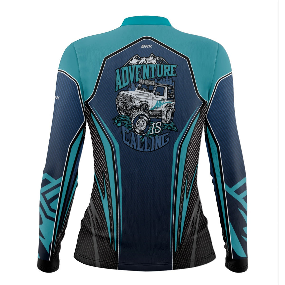 Camisa Feminina Brk Off Road Azul com Proteção Solar UV50+