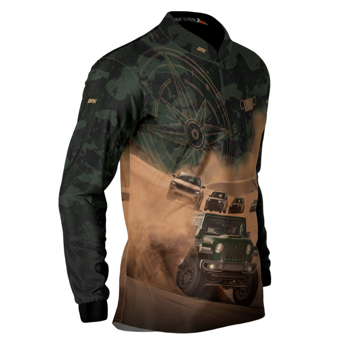 Camisa Brk Expedição 4X4 Jipe Camuflado com Proteção Solar UV50+