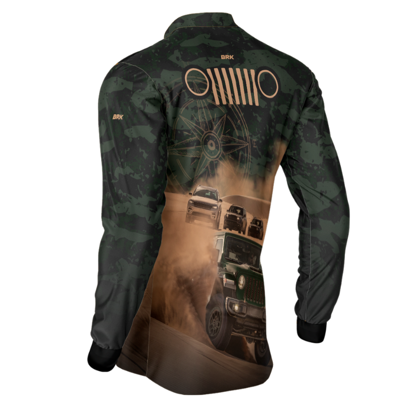 Camisa Brk Expedição 4X4 Jipe Camuflado com Proteção Solar UV50+