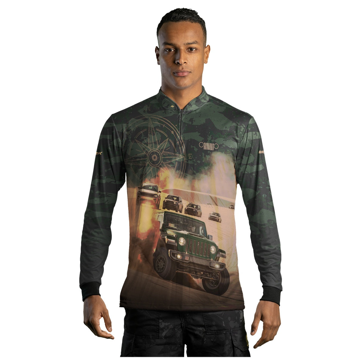 Camisa Brk Expedição 4X4 Jipe Camuflado com Proteção Solar UV50+