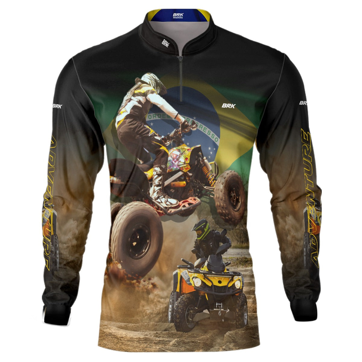 Camisa de Motociclismo Infantil Brk Quadriciclo Motocross com Proteção Solar UV50+
