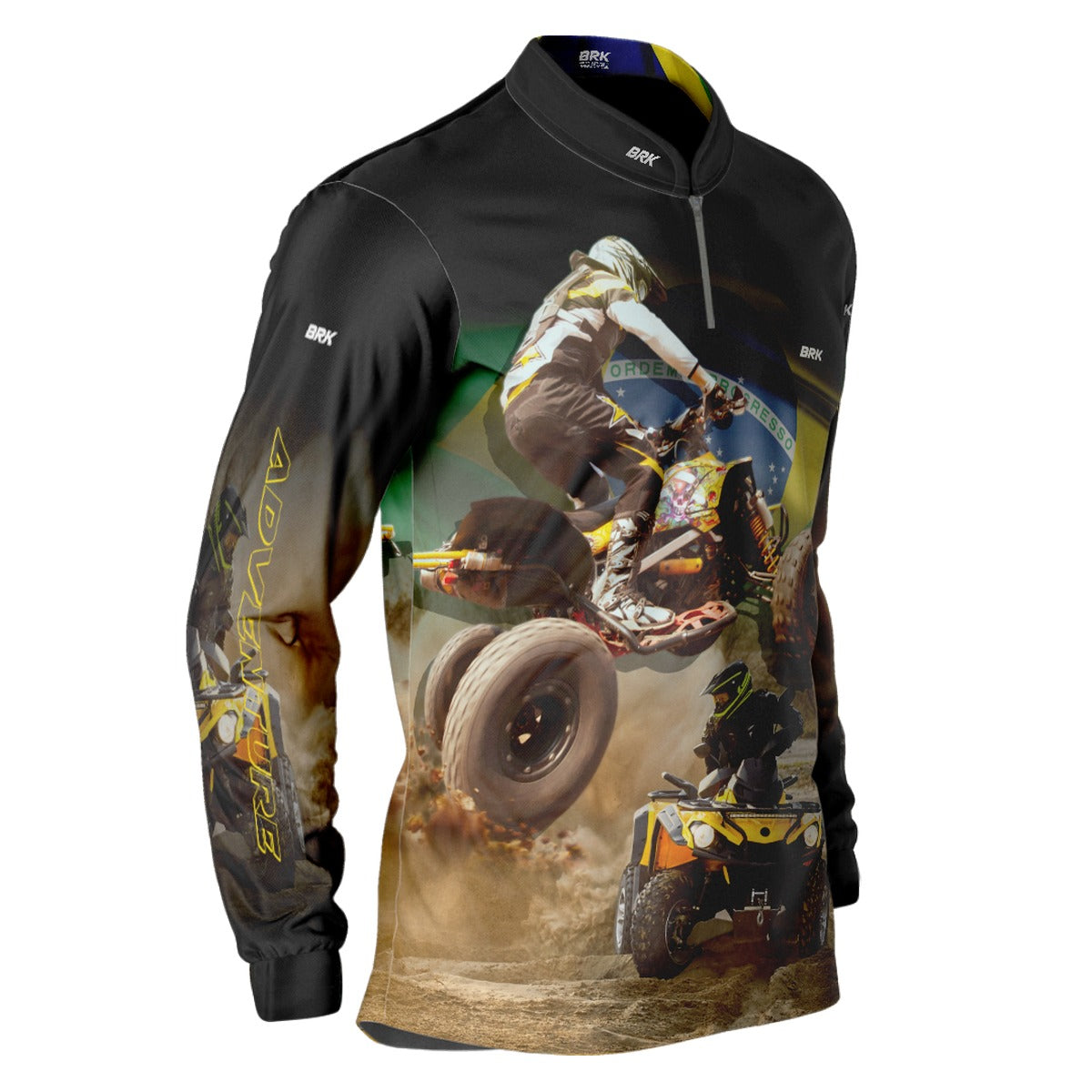Camisa de Motociclismo Infantil Brk Quadriciclo Motocross com Proteção Solar UV50+