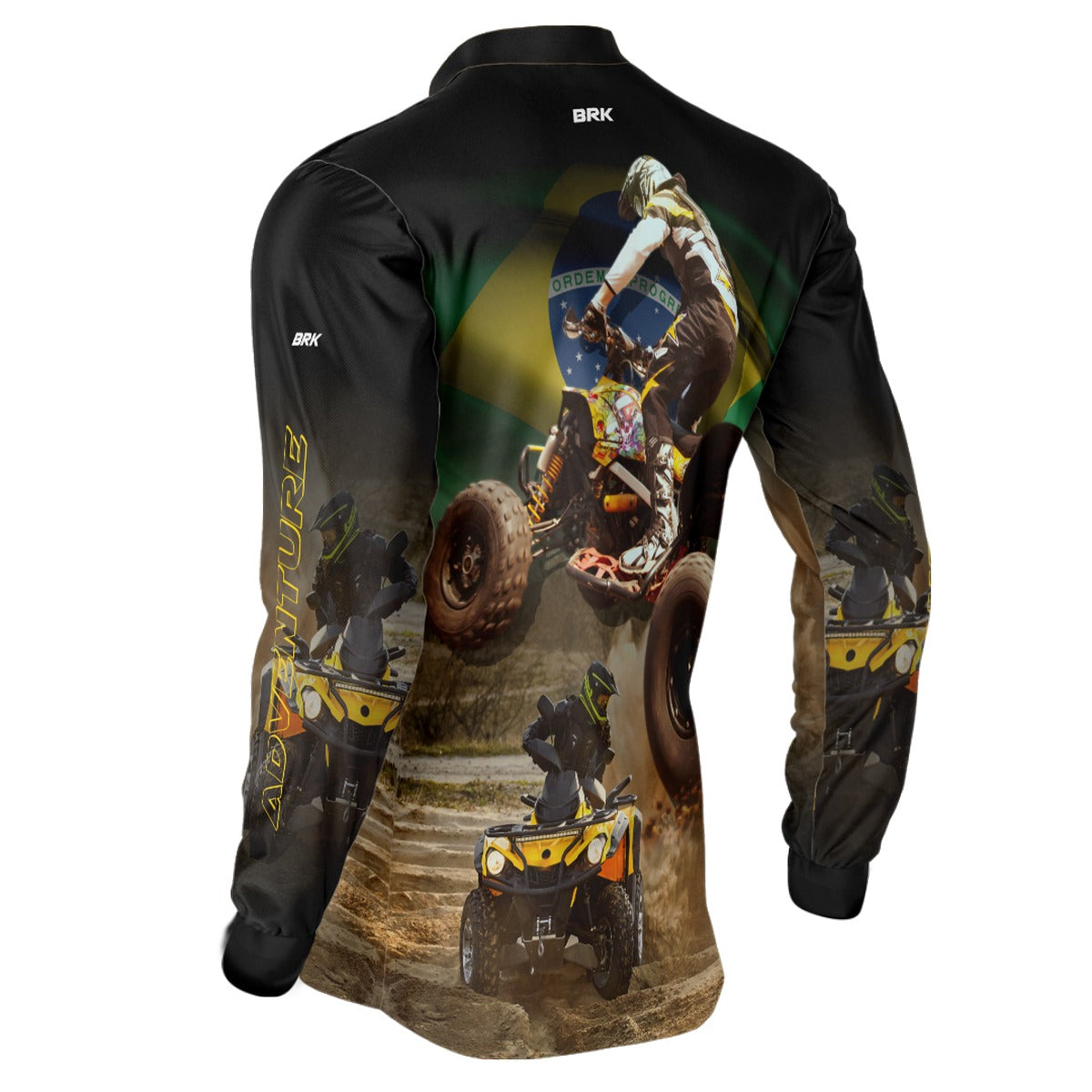 Camisa de Motociclismo Infantil Brk Quadriciclo Motocross com Proteção Solar UV50+