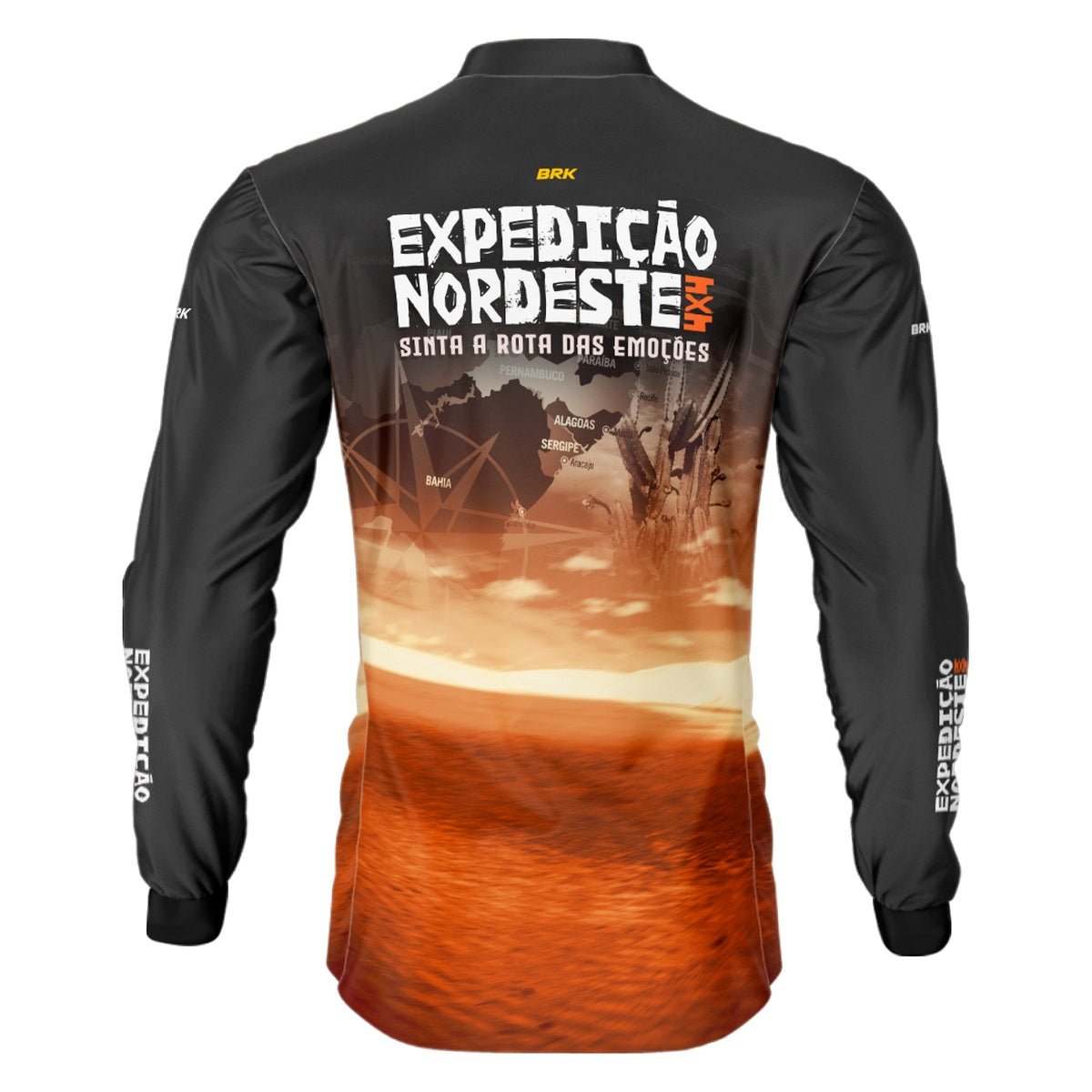 Camisa de Motociclismo Brk Expedição 4x4 Nordeste com Proteção Solar UV50+