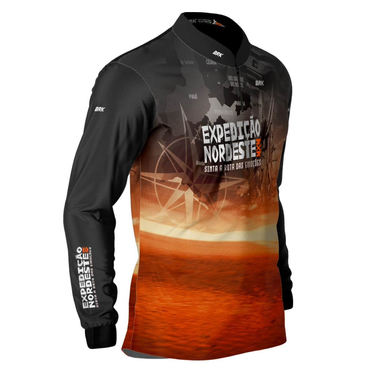 Camisa de Motociclismo Brk Expedição 4x4 Nordeste com Proteção Solar UV50+