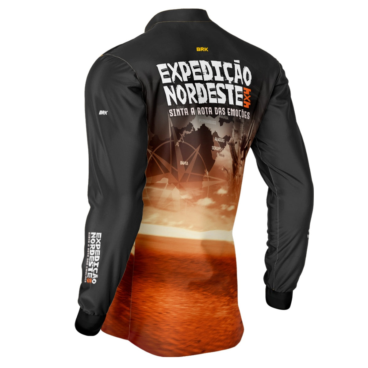 Camisa de Motociclismo Brk Expedição 4x4 Nordeste com Proteção Solar UV50+