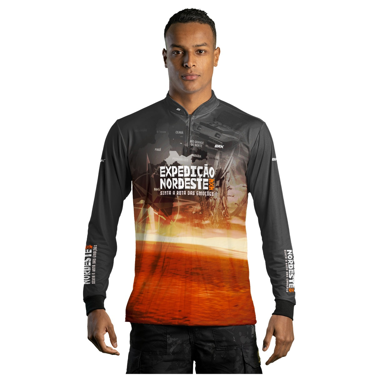Camisa de Motociclismo Brk Expedição 4x4 Nordeste com Proteção Solar UV50+