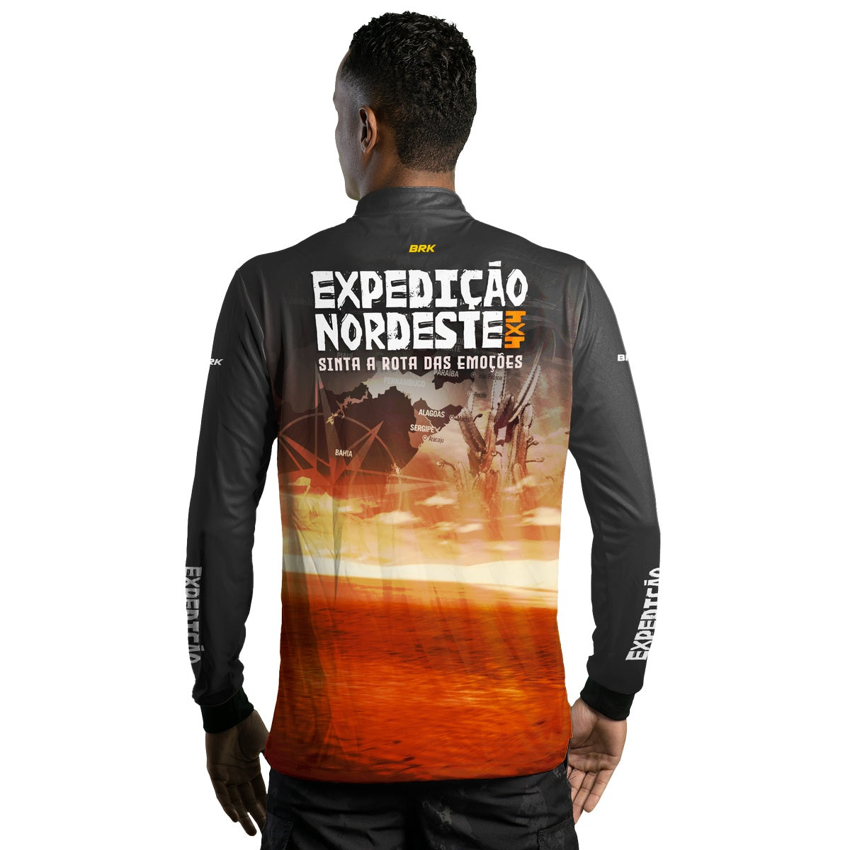 Camisa de Motociclismo Brk Expedição 4x4 Nordeste com Proteção Solar UV50+