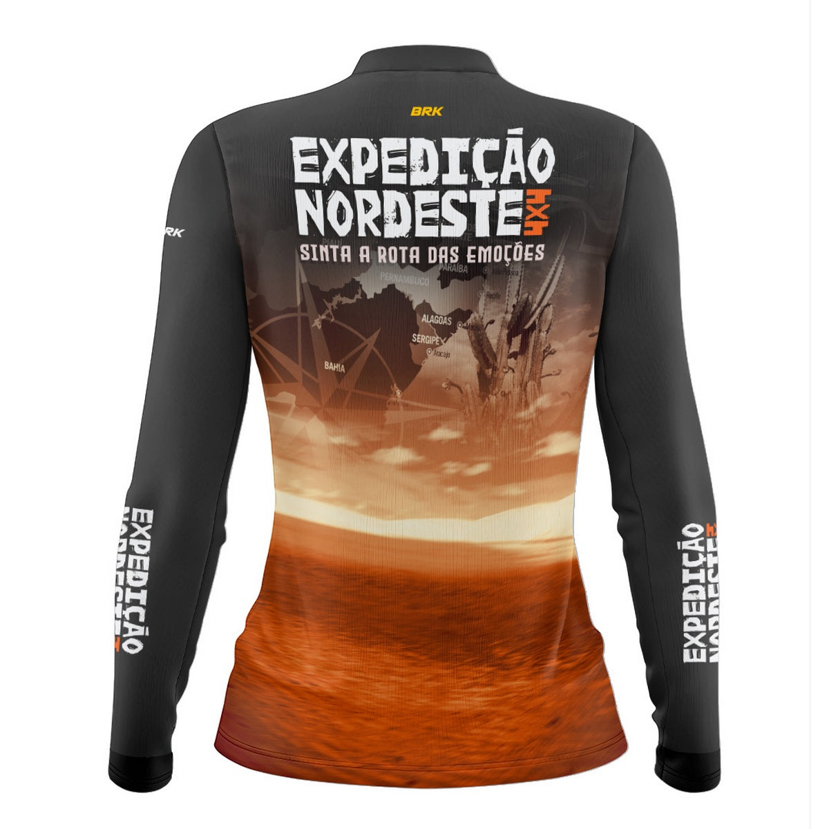 Camisa de Motociclismo Feminina Brk Expedição 4x4 Nordeste com Proteção Solar UV50+