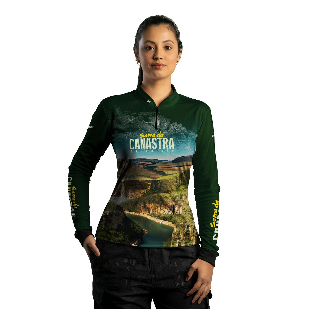 Camisa de Motociclismo Feminina Brk Expedição 4X4 Serra da Canastra com Proteção Solar UV50+