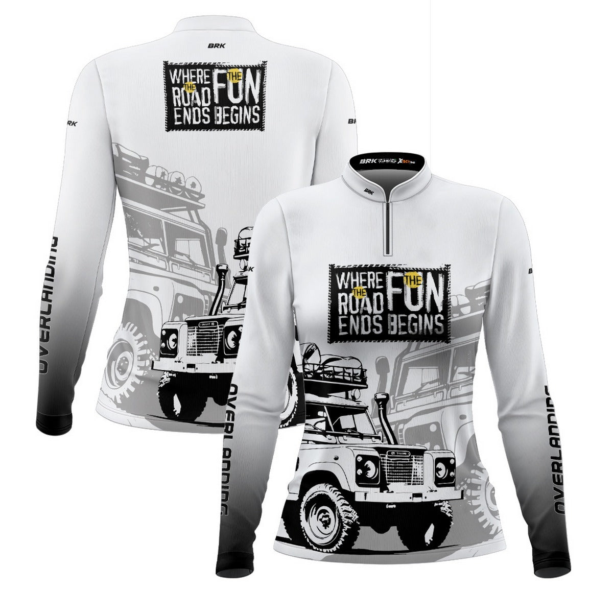 Camisa Feminina Brk 4x4 Jipe Branca com Proteção Solar UV50+