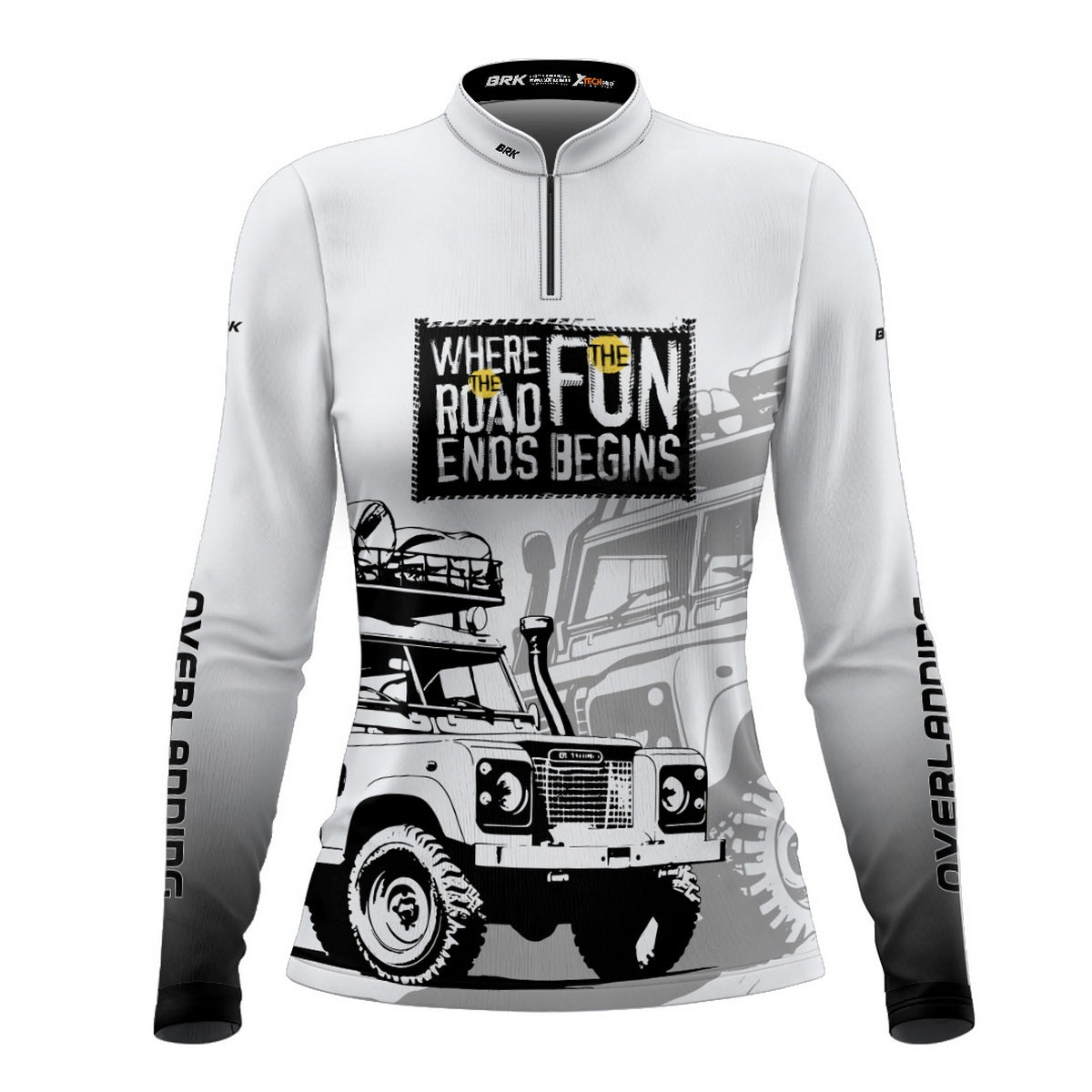 Camisa Feminina Brk 4x4 Jipe Branca com Proteção Solar UV50+