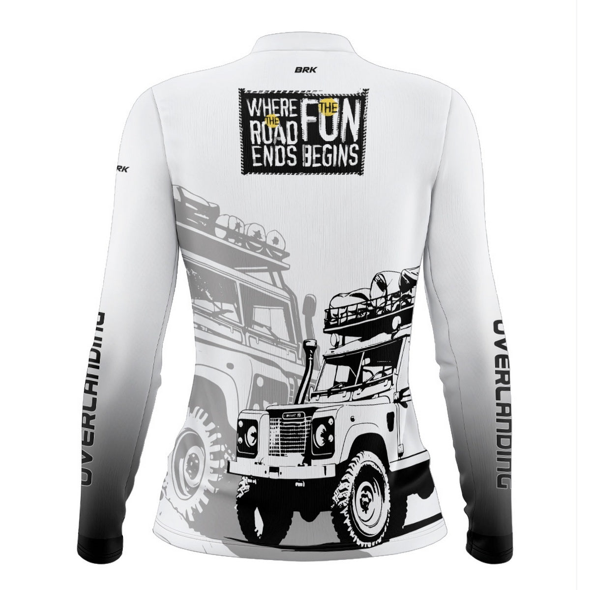 Camisa Feminina Brk 4x4 Jipe Branca com Proteção Solar UV50+