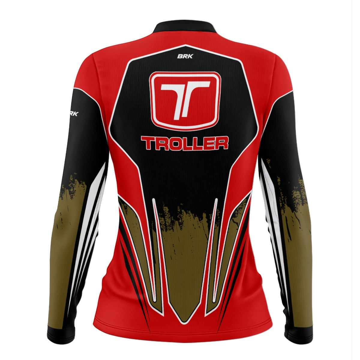 Camisa Feminina Brk Off Road Troller Preto com Vermelho com Proteção Solar UV50+