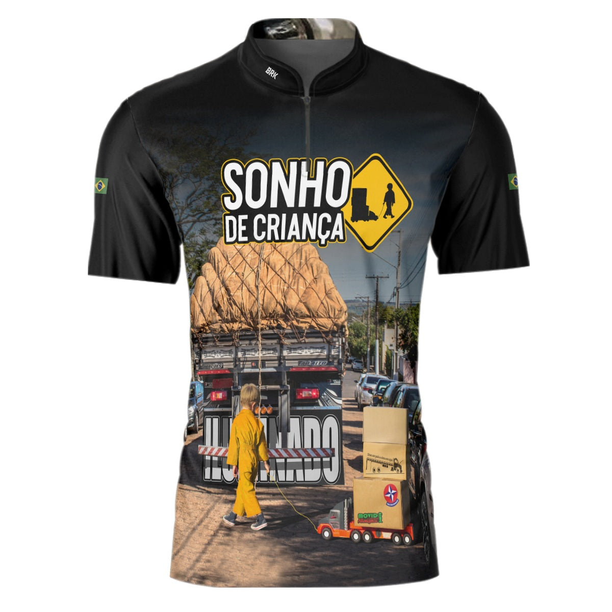 Camisa de Caminhão Brk Iluminado por Deus com UV50+