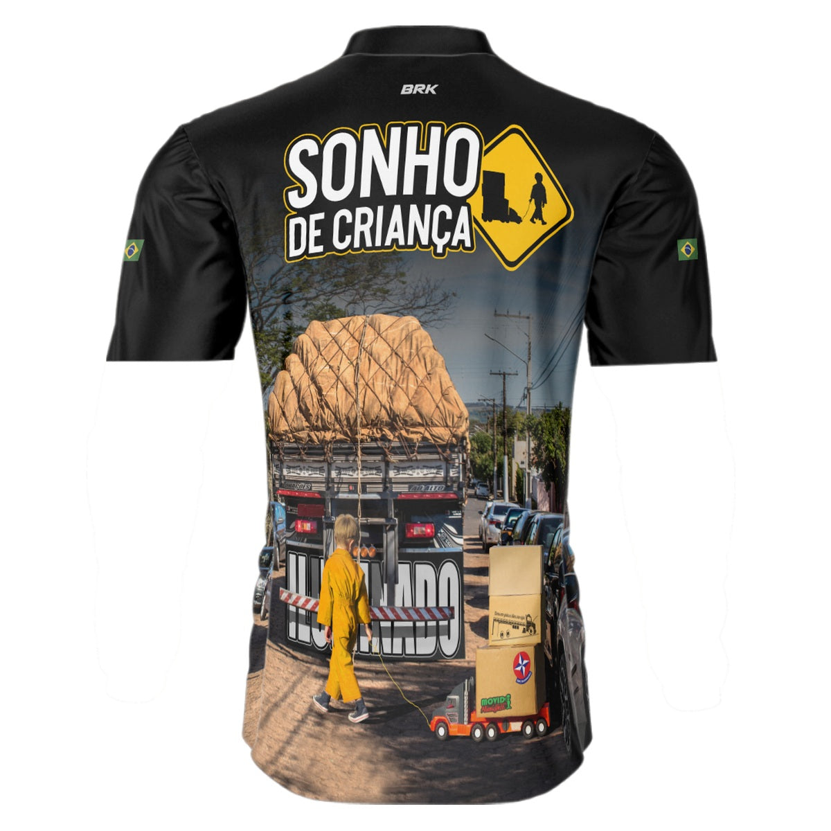 Camisa de Caminhão Brk Iluminado por Deus com UV50+