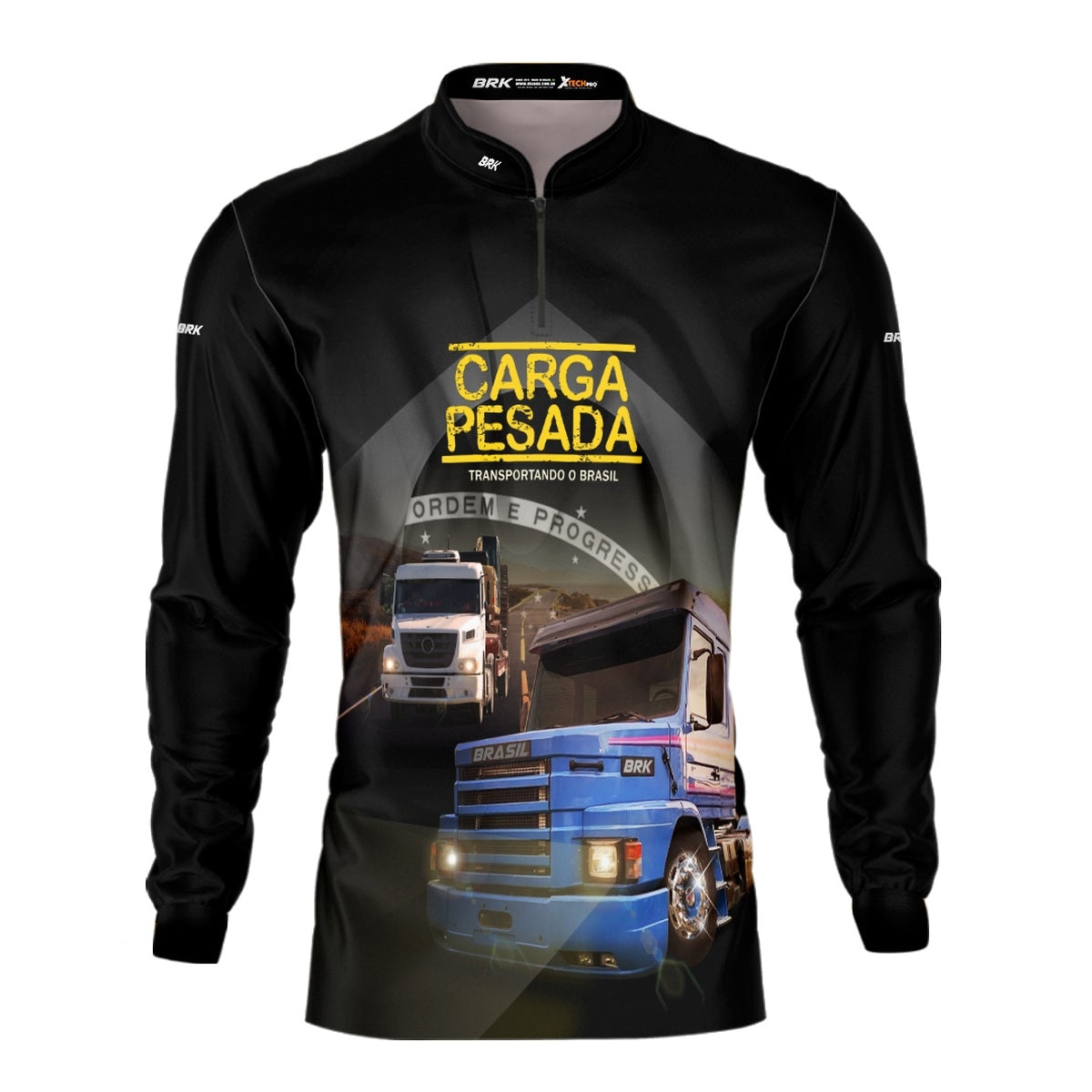 Camisa de Caminhão Brk Carga Pesada com Proteção UV50+