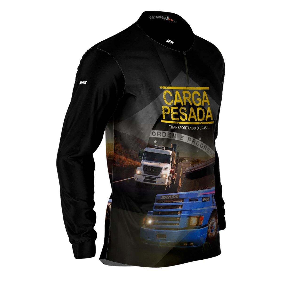 Camisa de Caminhão Brk Carga Pesada com Proteção UV50+
