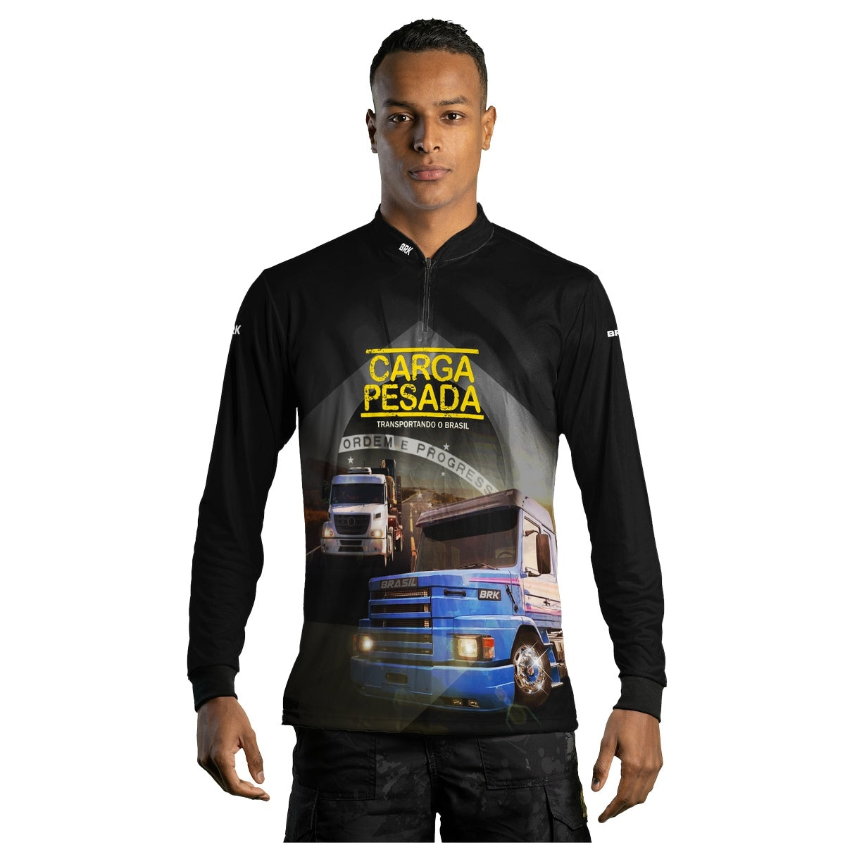 Camisa de Caminhão Brk Carga Pesada com Proteção UV50+