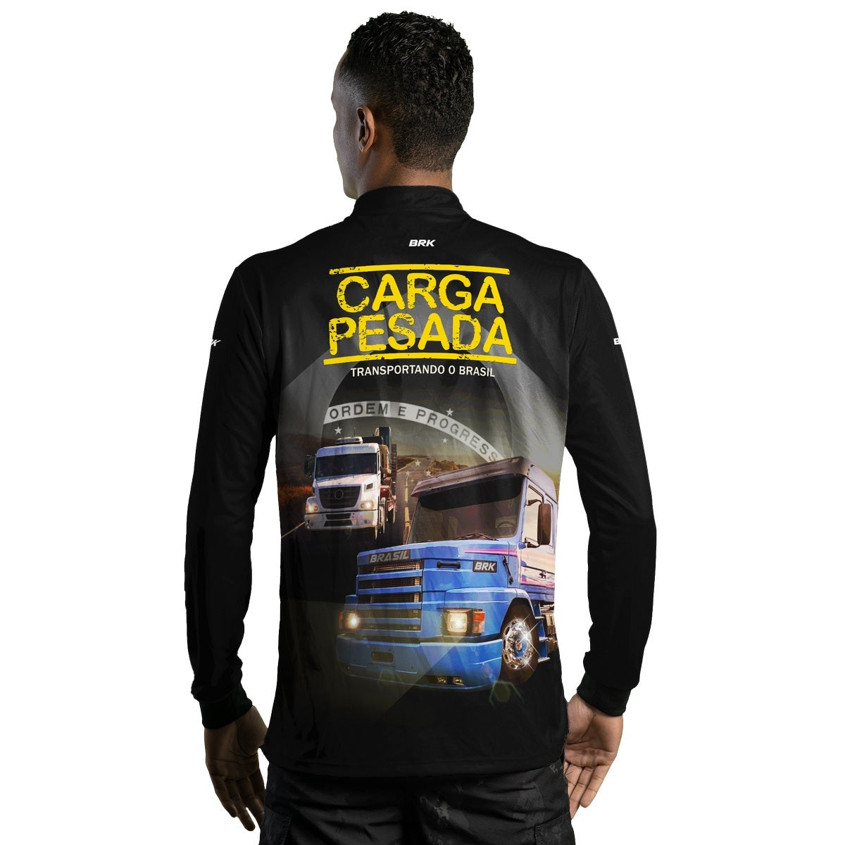 Camisa de Caminhão Brk Carga Pesada com Proteção UV50+