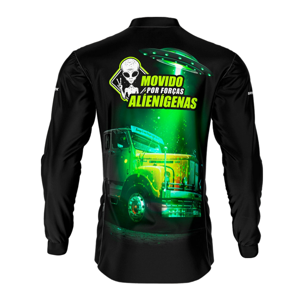 Camisa de Caminhão Brk Movido Por Forças Alienígenas com Proteção UV50+