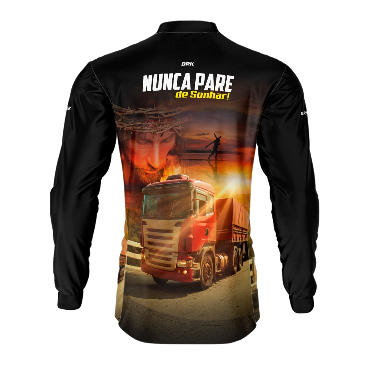 Camisa de Caminhão Brk Nunca Pare De Sonhar com Proteção UV50+