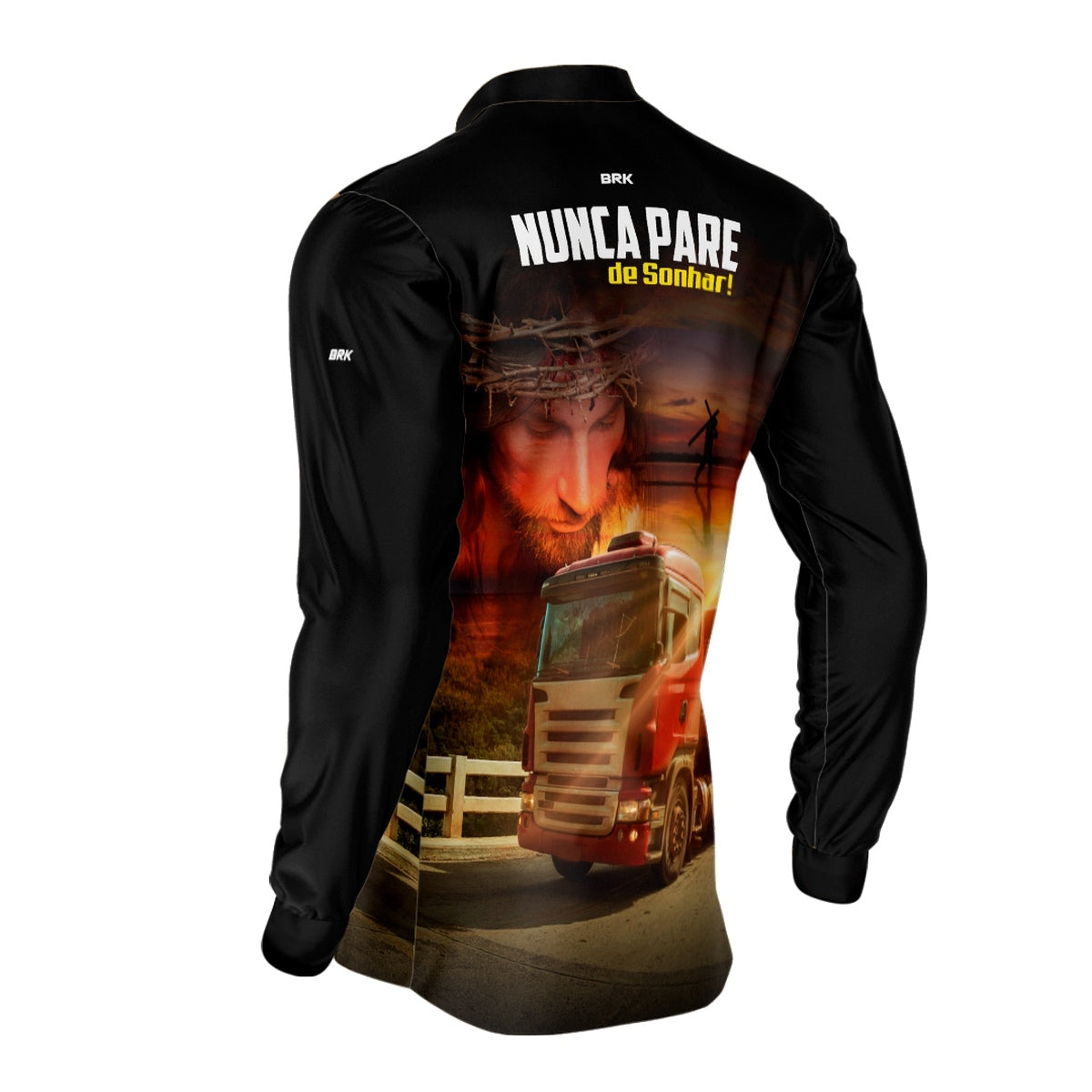 Camisa de Caminhão Brk Nunca Pare De Sonhar com Proteção UV50+