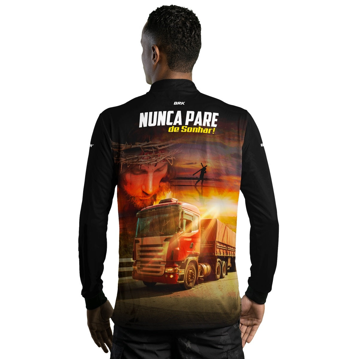 Camisa de Caminhão Brk Nunca Pare De Sonhar com Proteção UV50+