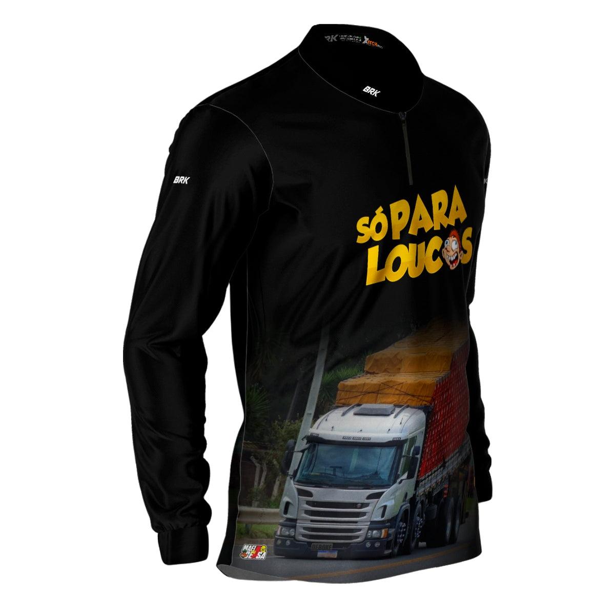 Camisa de Caminhão Brk Só Para Loucos com Proteção UV50+