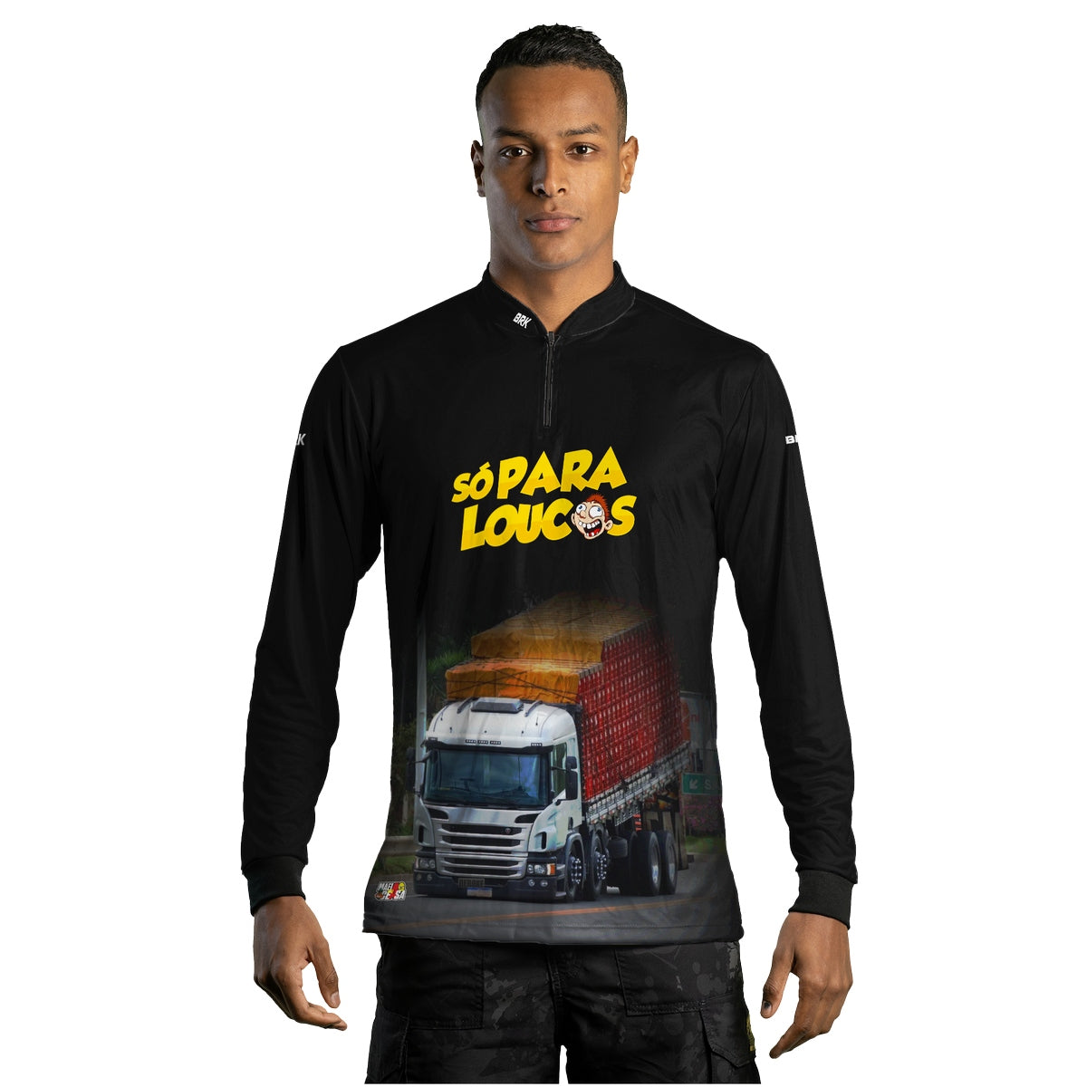 Camisa de Caminhão Brk Só Para Loucos com Proteção UV50+