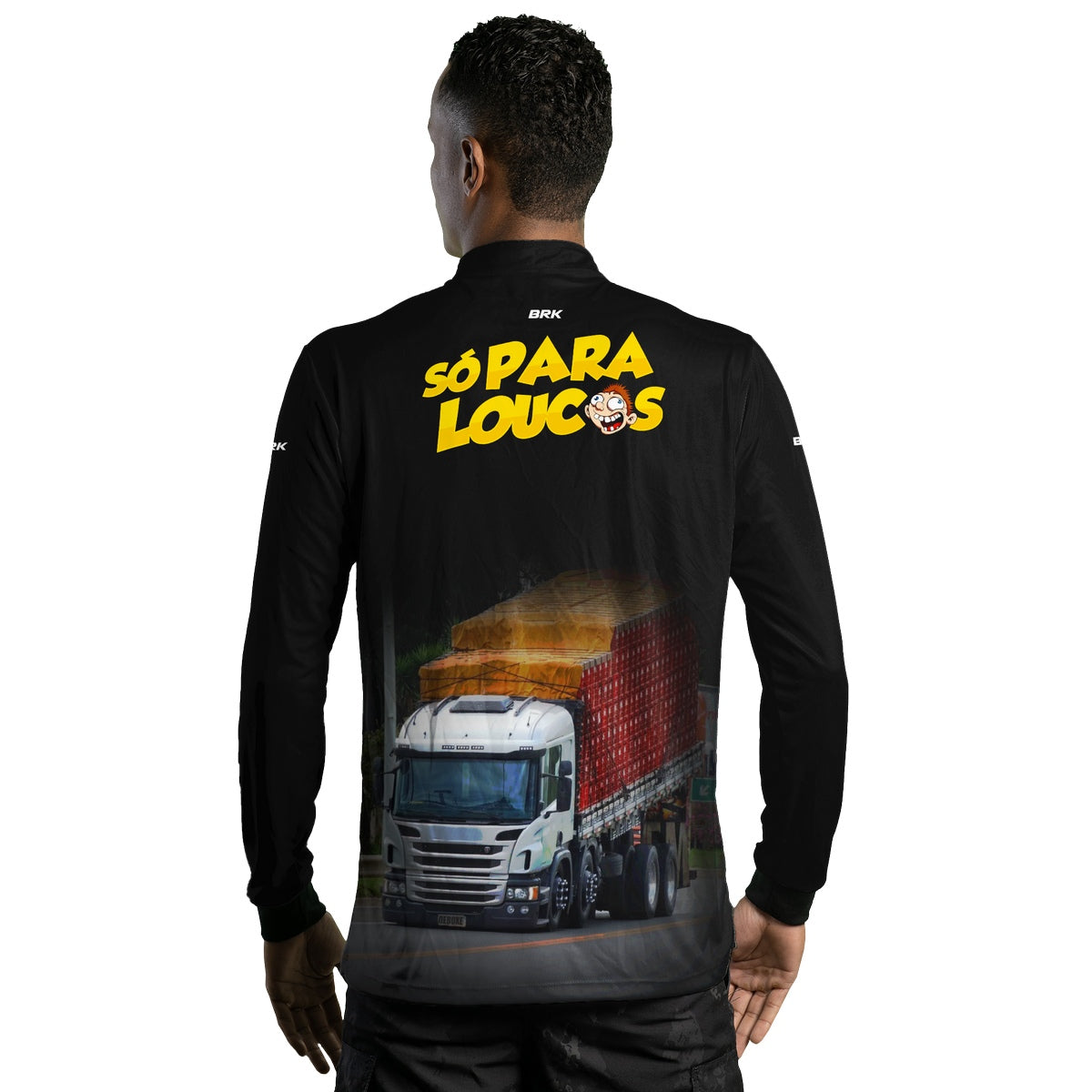 Camisa de Caminhão Brk Só Para Loucos com Proteção UV50+