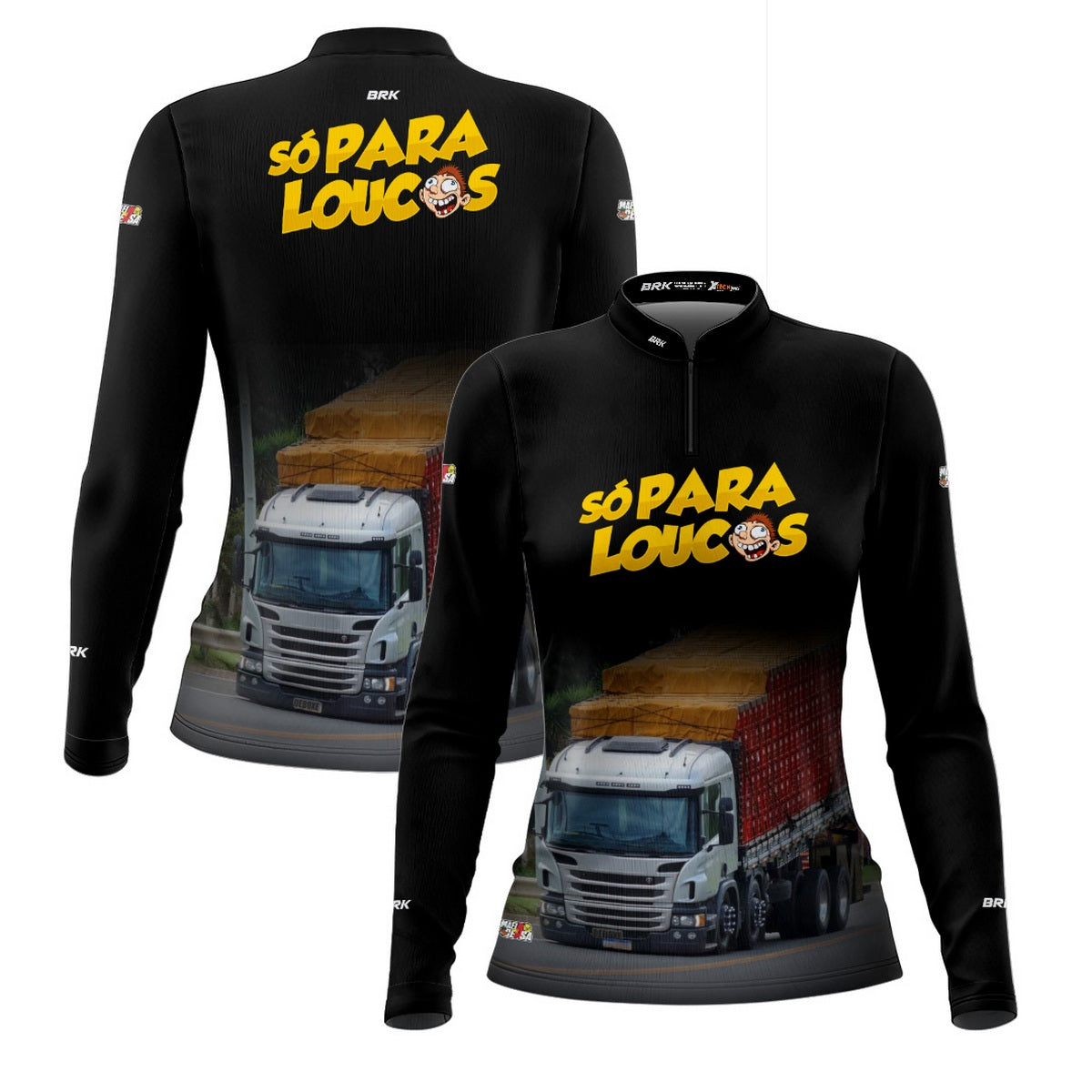 Camisa Feminina Brk Caminhão Só Para Loucos com Proteção UV50+