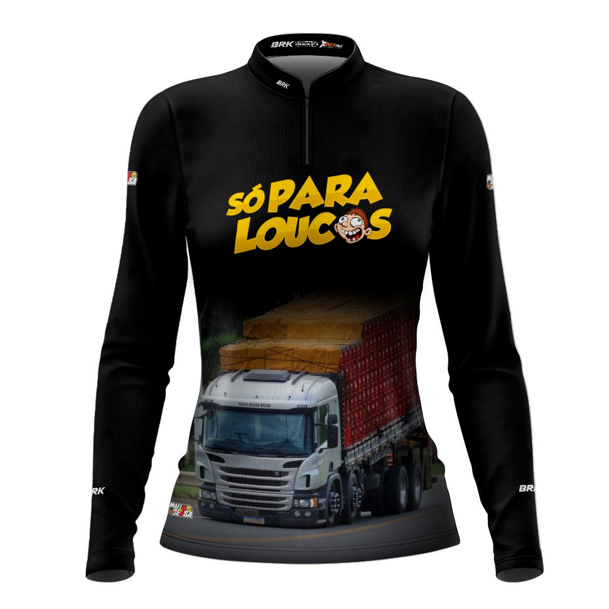 Camisa Feminina Brk Caminhão Só Para Loucos com Proteção UV50+