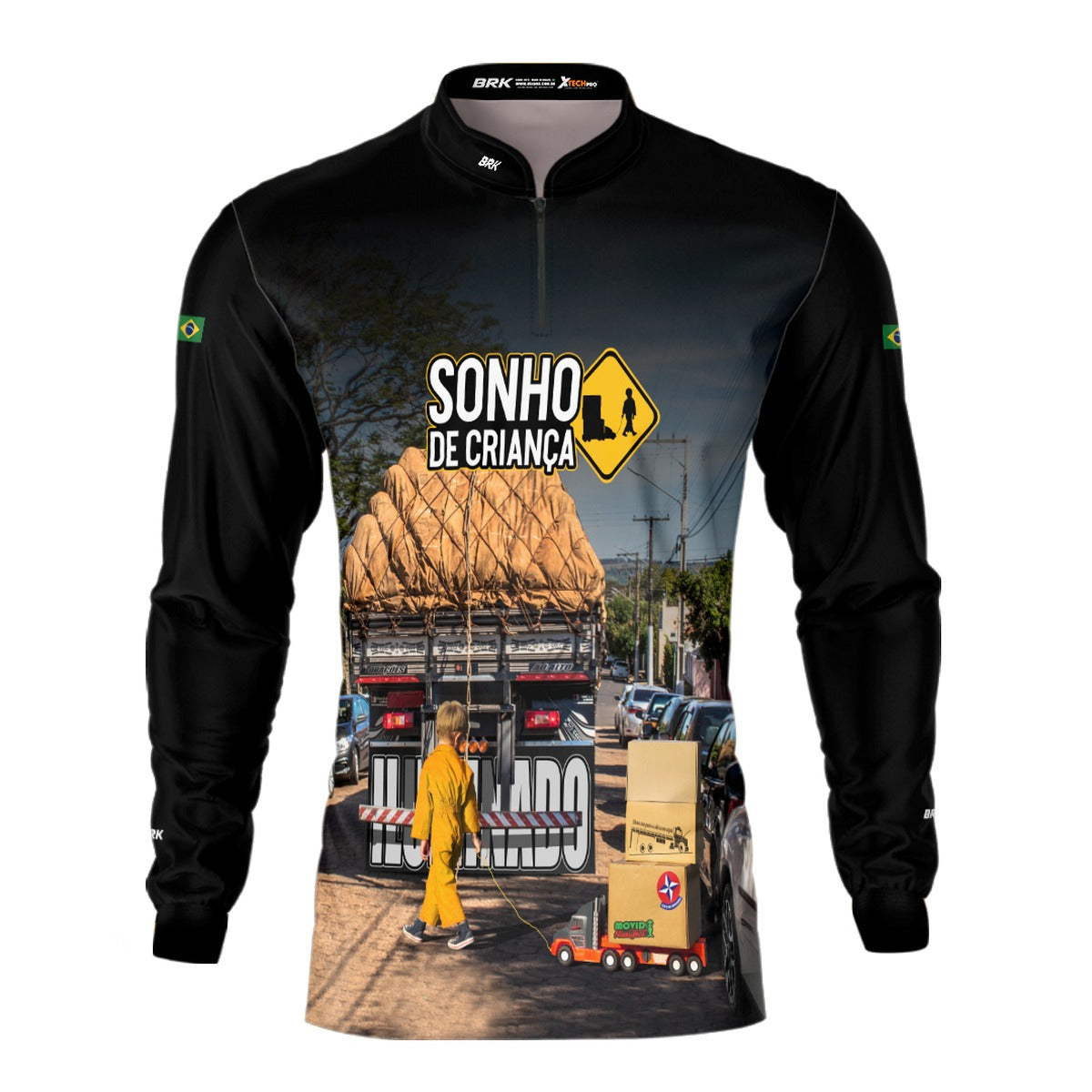 Camisa de Caminhão Brk Sonho De Criança com Proteção UV50+