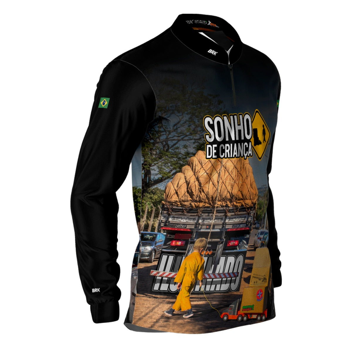 Camisa de Caminhão Brk Sonho De Criança com Proteção UV50+
