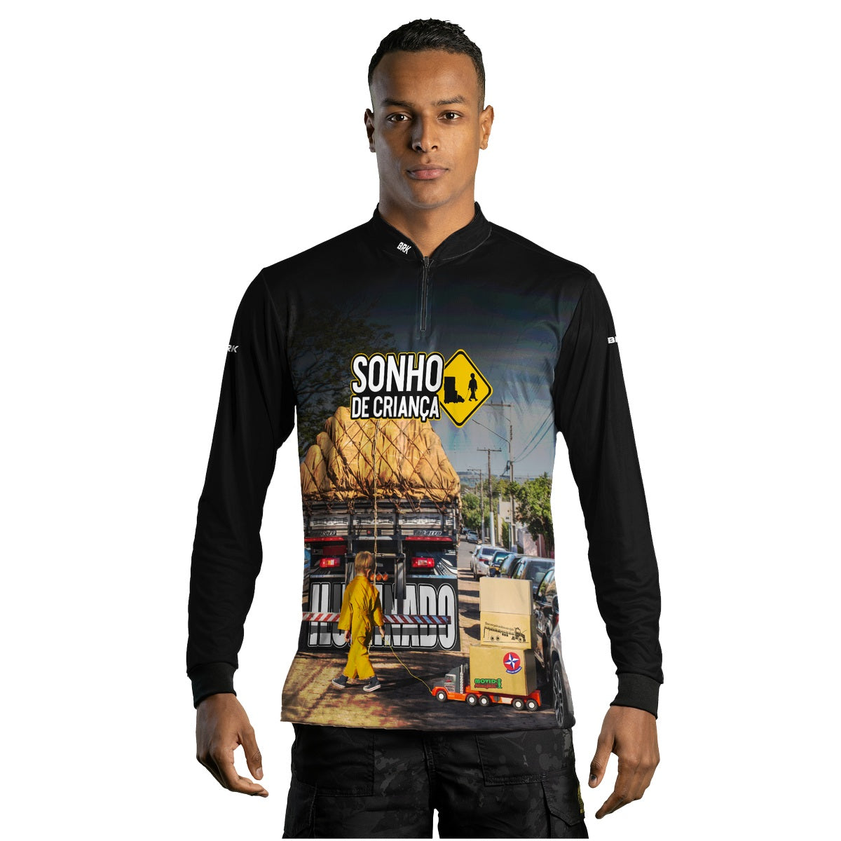 Camisa de Caminhão Brk Sonho De Criança com Proteção UV50+