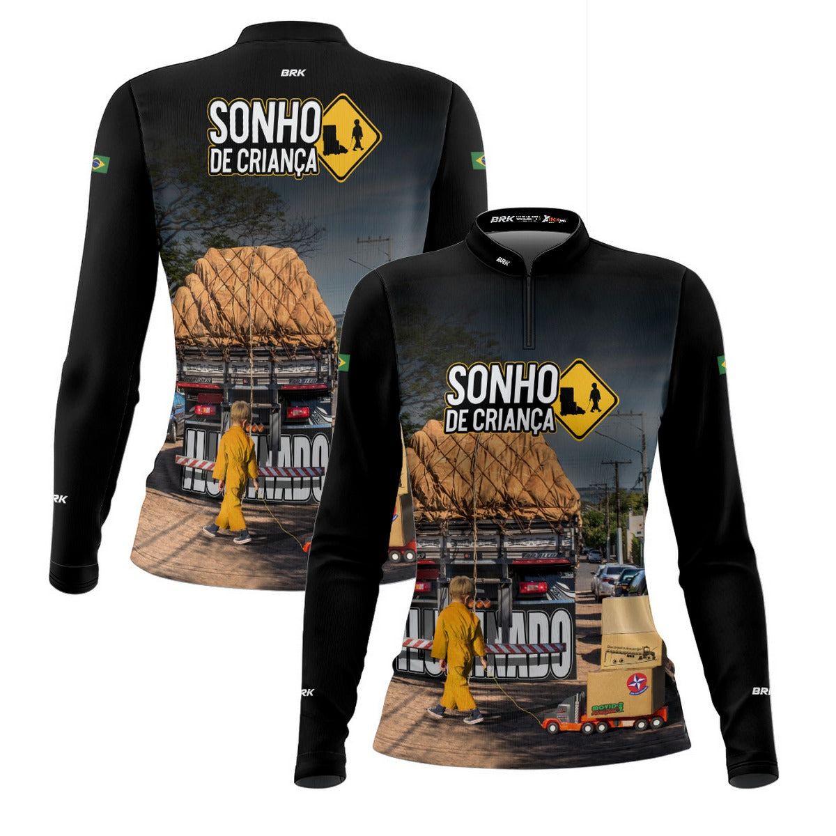 Camisa de Caminhão Feminina Brk Sonho De Criança com Proteção UV50+