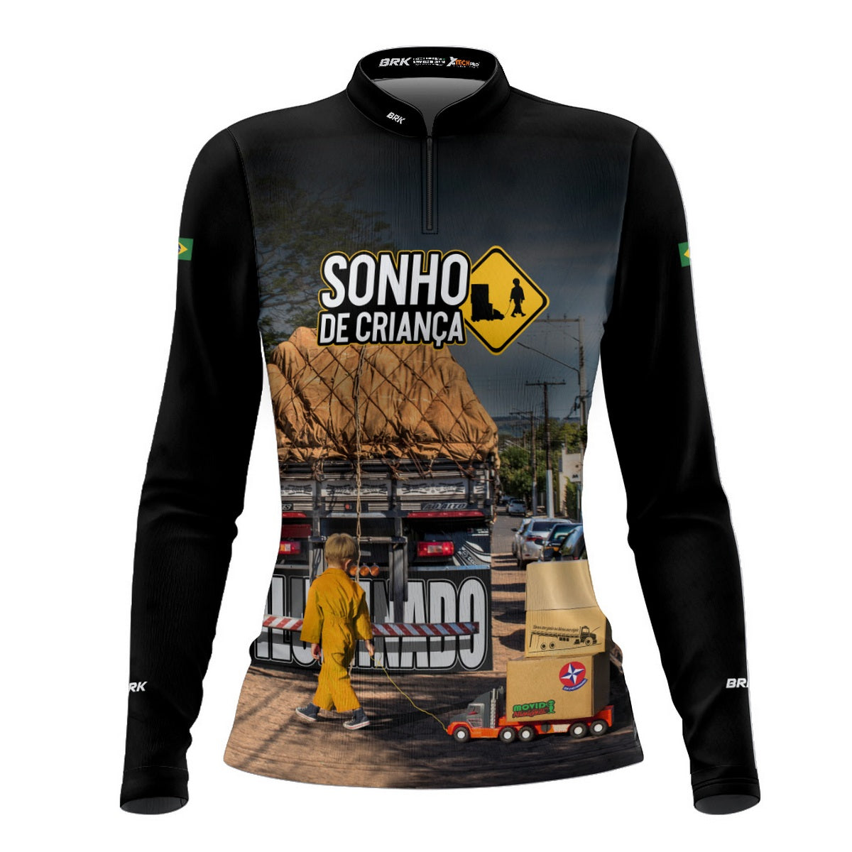 Camisa de Caminhão Feminina Brk Sonho De Criança com Proteção UV50+