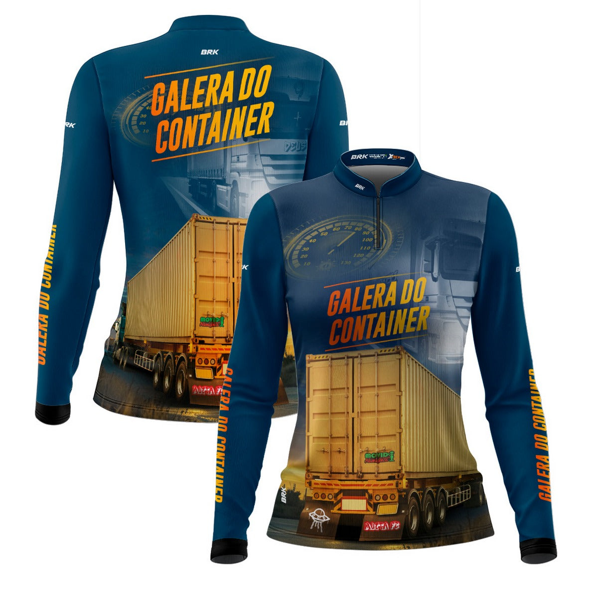 Camisa de Caminhão Feminina Brk Galera do Container com UV50+