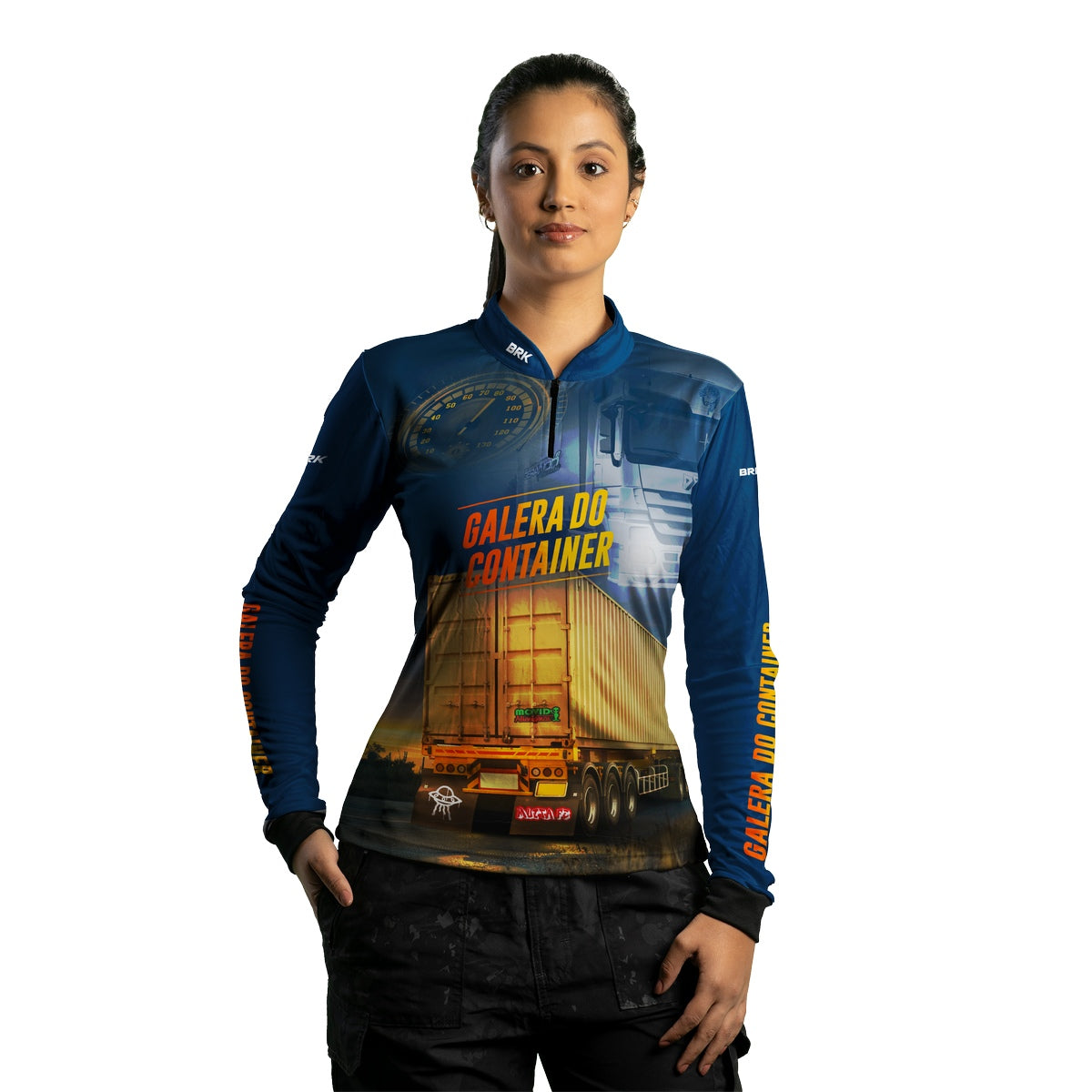 Camisa de Caminhão Feminina Brk Galera do Container com UV50+