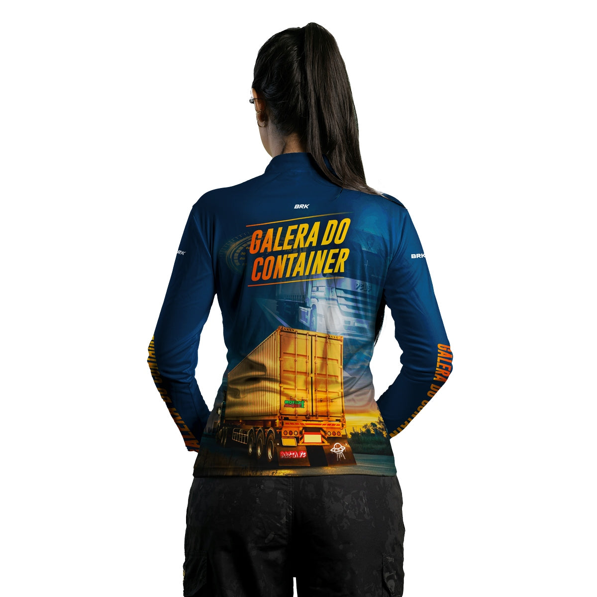 Camisa de Caminhão Feminina Brk Galera do Container com UV50+