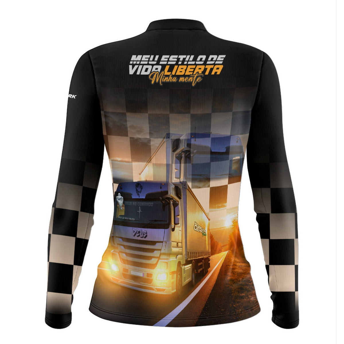 Camisa de Caminhão Feminina Brk Meu Estilo Liberta com UV50+