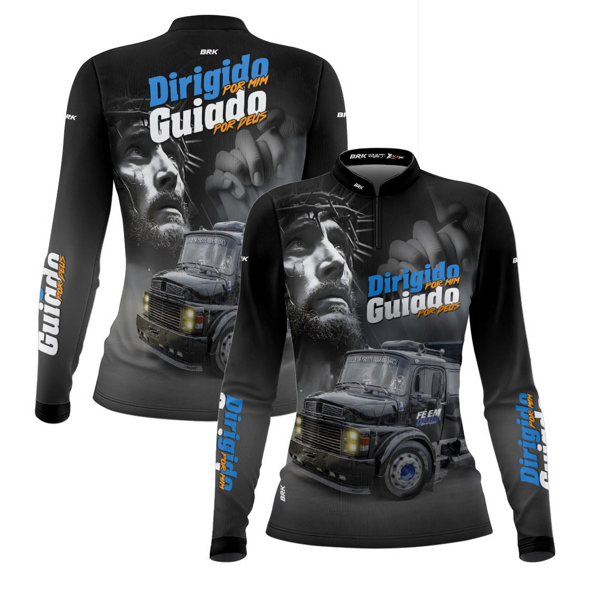 Camisa Feminina Motors Brk Dirigido Por Mim, Guiado Por Deus com UV50+
