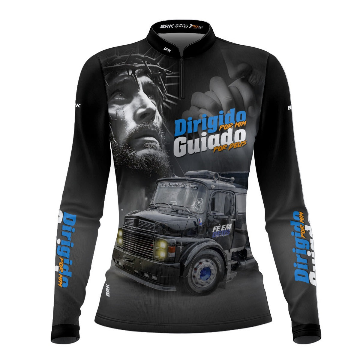 Camisa Feminina Motors Brk Dirigido Por Mim, Guiado Por Deus com UV50+