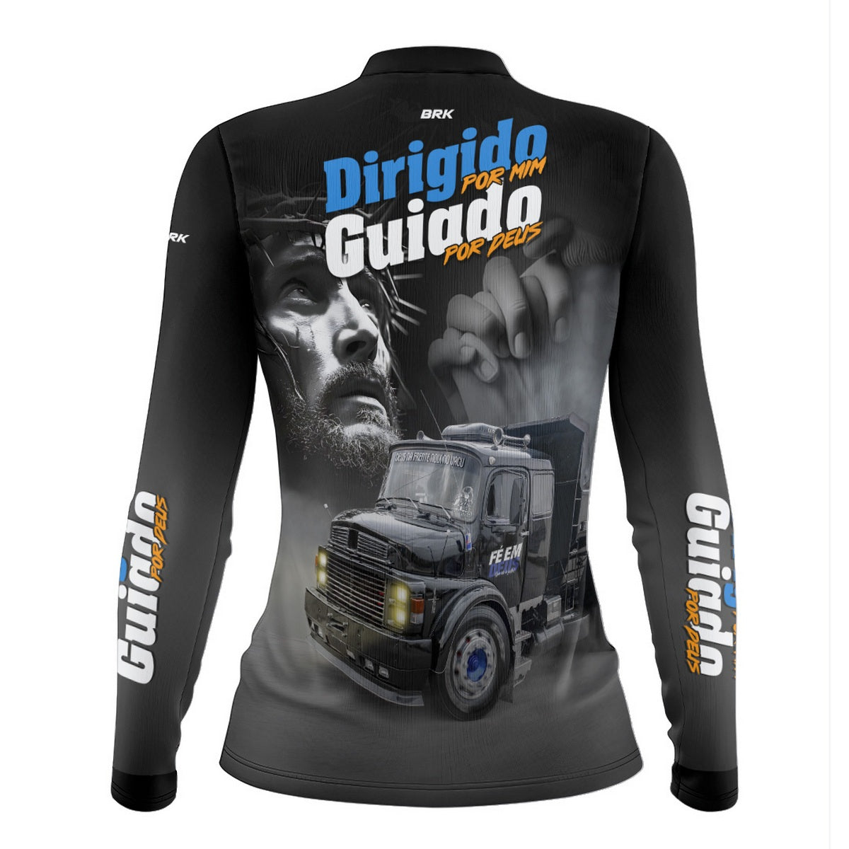 Camisa Feminina Motors Brk Dirigido Por Mim, Guiado Por Deus com UV50+