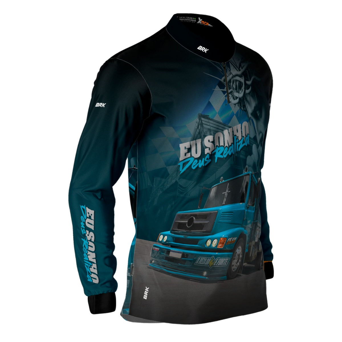 Camisa de Caminhão Brk Eu Sonho, Deus Realiza com Proteção Solar UV50+