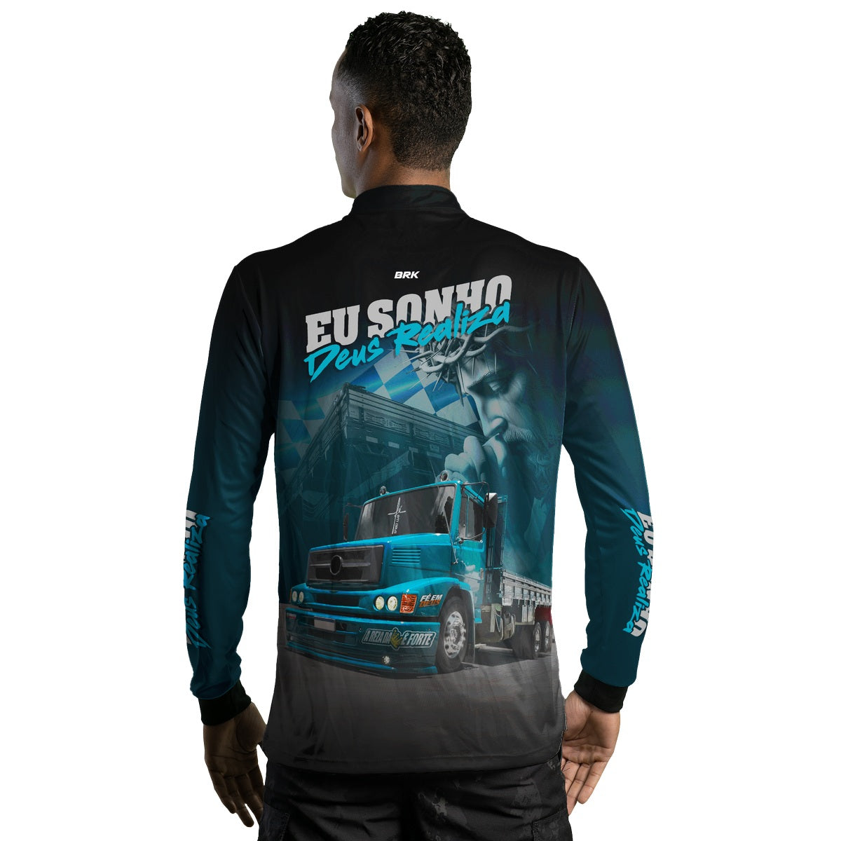 Camisa de Caminhão Brk Eu Sonho, Deus Realiza com Proteção Solar UV50+