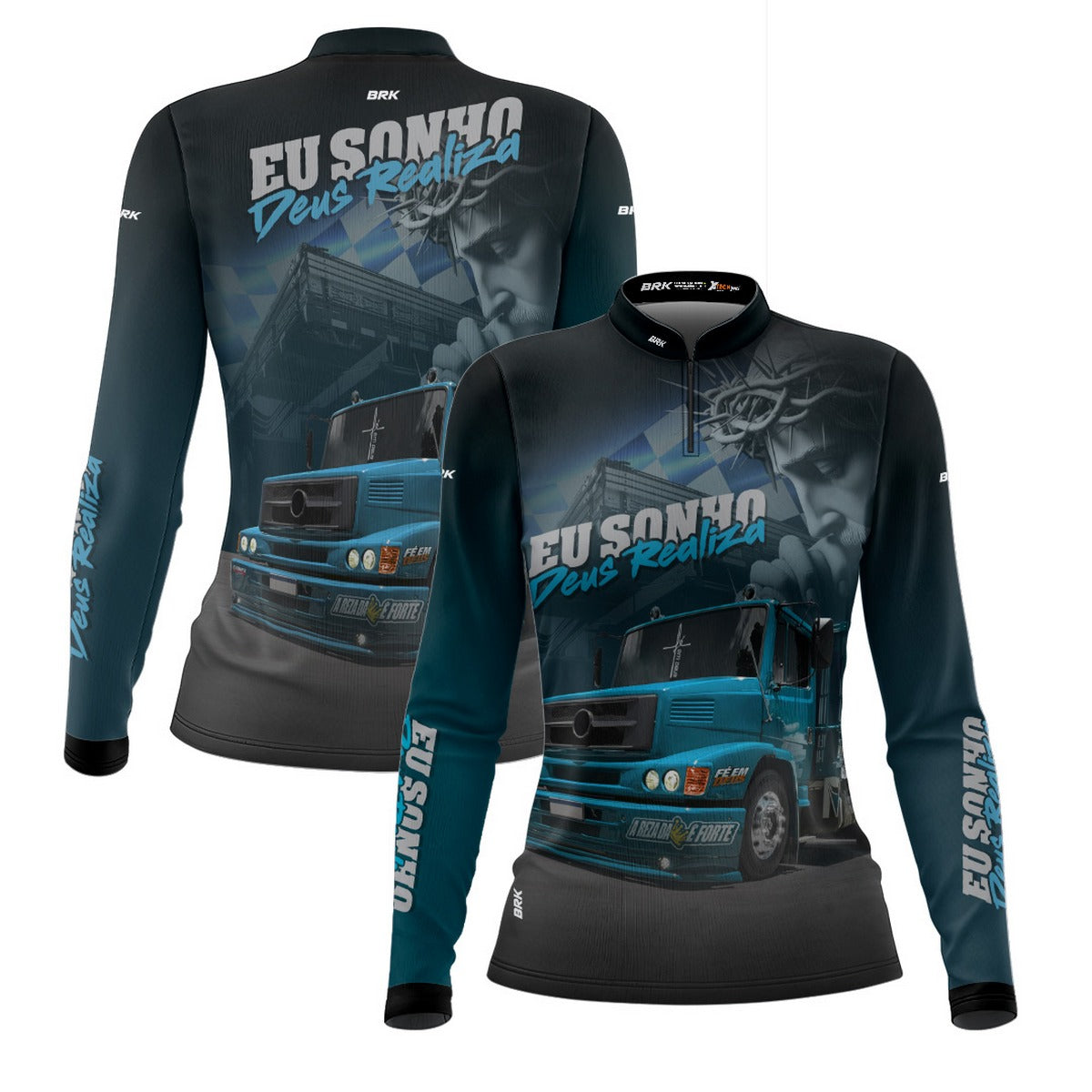 Camisa Feminina Brk Eu Sonho, Deus Realiza com Proteção Solar UV50+